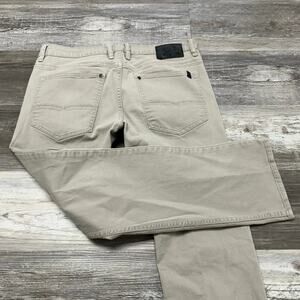 Buffalo David Bitton Sam-X Tan Mens 34x30 Slim Straight Stretch Extensible Jeans